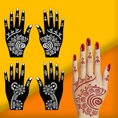 surmul Easy to Apply Combo Mehndi Designs for Elegant Hand Decoration Pack Of 2
