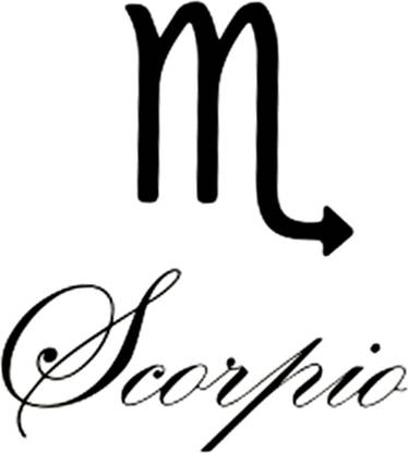 SIMPLY INKED Scorpio Astrology Temporary Tattoo, Letter & Zodiac symbol Tattoo for all