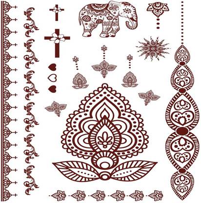 SIMPLY INKED Elephant Henna Tattoo