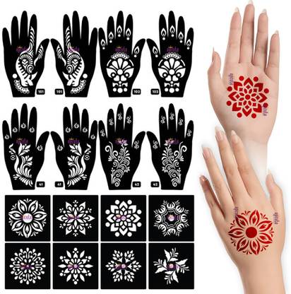 APCUTE Mehndi stencils reusable