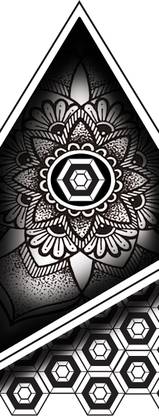 surmul Black And White Mandala Typestry Sticker Tattoos,
