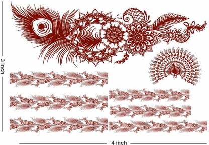 Temporary Tattoowala Mehndi Design Tattoo For Male And Female Waterproof Fake