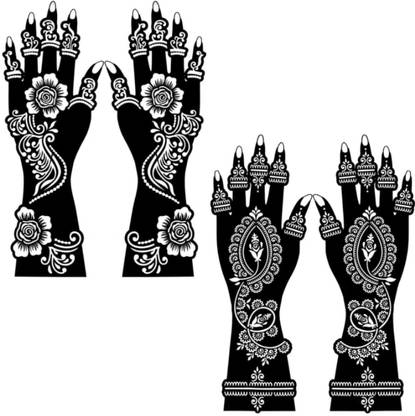 akkad HEENA MEHANDI TATTOO STENCIL STICKER DESIGN
