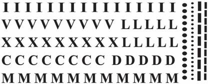 voorkoms Roman Number Tattoo Men Women Waterproof Temporary Body Tattoo