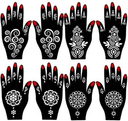 CHIC COPER Festival Mehndi Sticker Sheets | Temporary Heena Tattoos for Hands