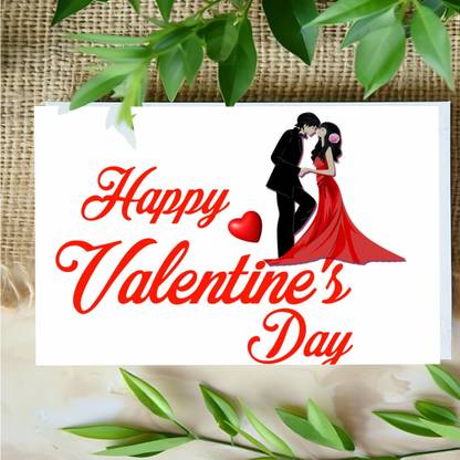 surmul Black And Red Happy Valentile Day Temporary Sticker Tattoos,