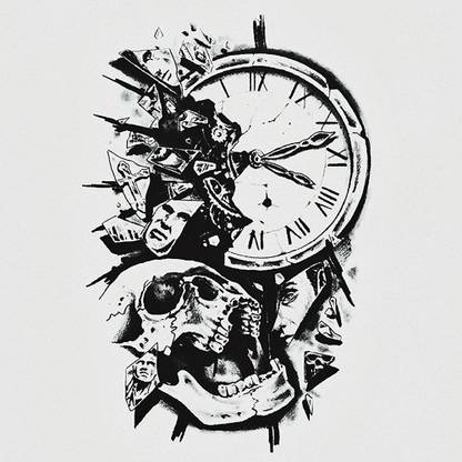 SIMPLY INKED Time To Leave Temporary Tattoo