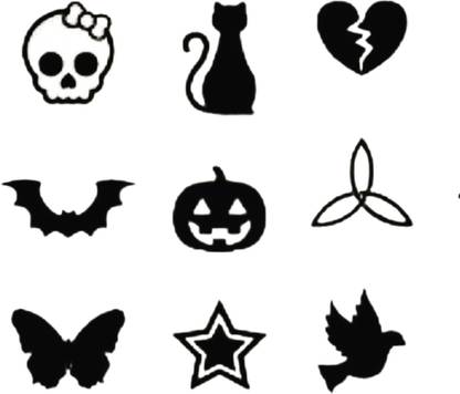 SIMPLY INKED Minimalist 9 Semi-Permanent Tattoo Bundle Designer Semi Permanent Tattoo for All