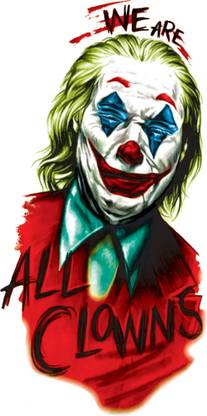 fashionoid Jocker We Are All Clowns Waterproof Temporary Tattoo For Boys Girls