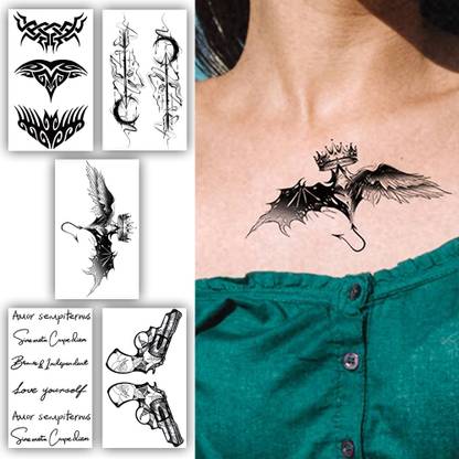 S.A.V.I 5 Sheets Temporary Tattoos - Waterproof Body Art for Men & Women, 10.5X6cm