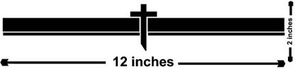 surmul Black And White Christian Cross Temporary Sticker Tattoos,