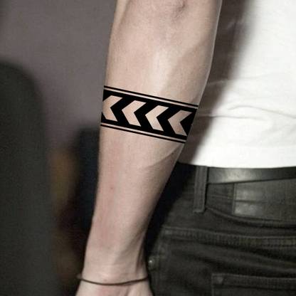 fashionoid Stylish Round Arrow Waterproof Temporary Tattoo For Boys Girls