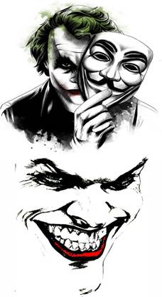 voorkoms New Joker Body Temporary Tattoo Waterproof For Girls Men Women