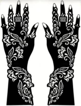 amazinghub MGEDGE Mehendi Stencil | Mehendi Sticker Design | Henna Sticker | Heena Stencil