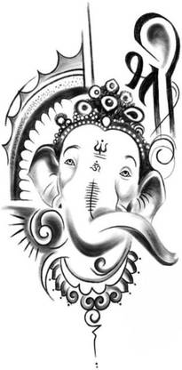 voorkoms Shree Ganesha Tattoo God Waterproof Men and Women Temporary Body Tattoo