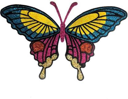 Comet Busters Glitter Multicolor Butterfly Temporary Body Tattoo Body Sticker (BT017)