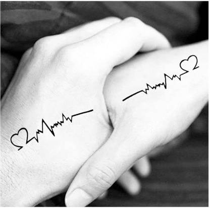 Comet Busters Couple Temporary Tattoo - Cute Body Tattoo Body Sticker (BT045)