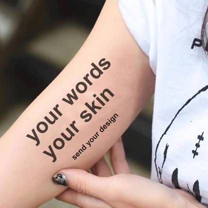voorkoms Custom text temporary tattoo - Waterproof - Personalized Temporary Tattoo
