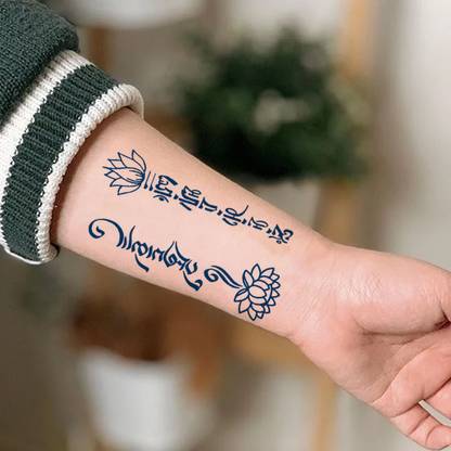 voorkoms Famous Mantra Tattoo Waterproof For Boys and Girls Temporary Body Tattoo