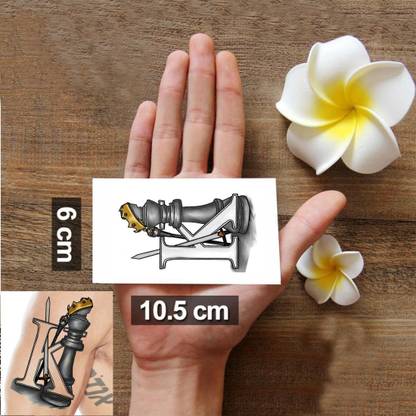 voorkoms K Letter And King Tattoo Temporary Tattoo Stickers For Male And Female Fake