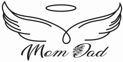 Ordershock Mom Dad With Wings Tattoo Stickers For Male And Female Tattoo