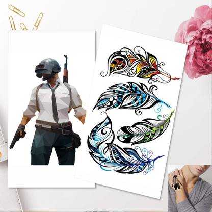 Vanvati Puge Man And Wings Temporary Tattoo Sticker