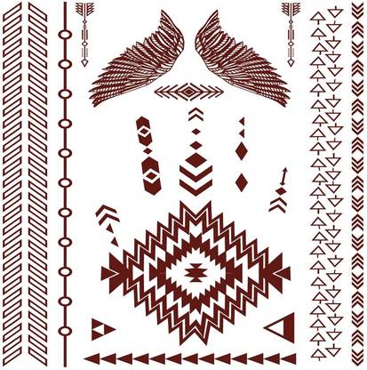 SIMPLY INKED Feather Henna Tattoo