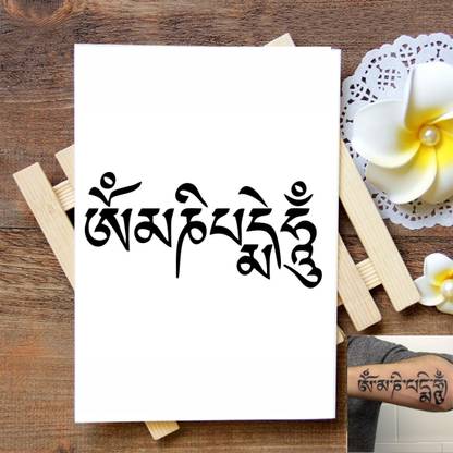 voorkoms Om Mani Padme Hum Tattoo Stickers For Male And Female Fake Tattoo