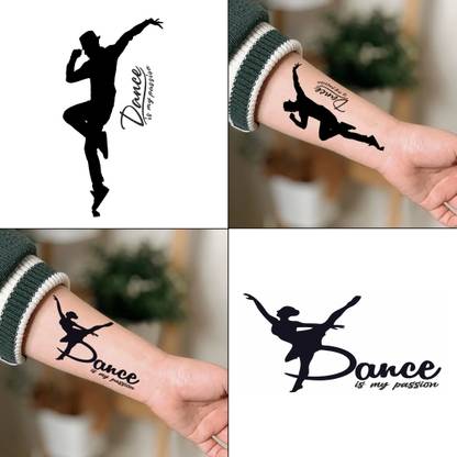 Ordershock Dance Is My Passion With Dancer Waterproof Tattoo For Male & Femlae Tattoo