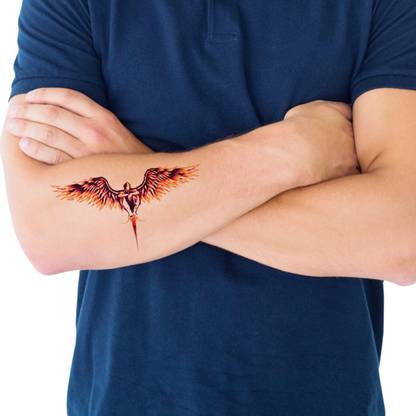 Temporary Tattoowala Men with Wings Tattoo on Hand Waterproof Temporary Body Tattoo