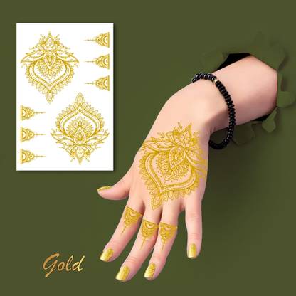 Vanvati Beautiful Mandala Golden Color Mehndi Design For Festival