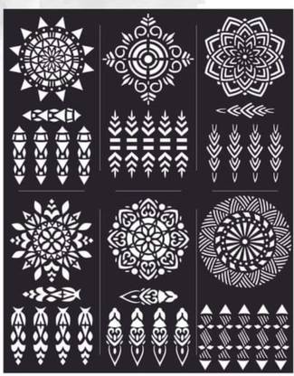 akkad HEENA MEHANDI TATTOO STENCIL STICKER DESIGN