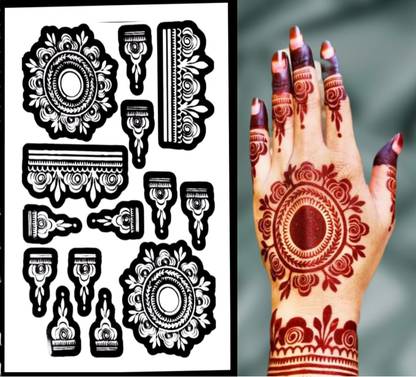 Nazry MGEDGE Mehendi Stencil | Mehendi Sticker Design | Henna Sticker | Heena Stencil