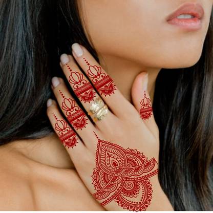 surmul Mehndi Henna Vector Mehndi Tattoo Waterproof For Girls Body Sticker