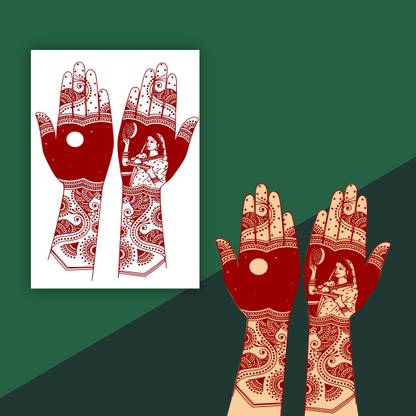Vanvati Karwa Chauth Henna Mehndi Tattoo For Girls And Women Tattoo