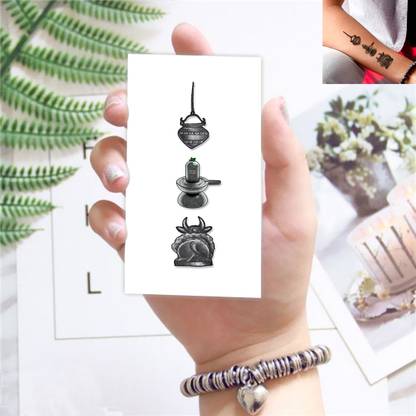Temporary Tattoowala Mahadev Shivling And Nandi Tattoo For Male And Female WaterproofaPaa