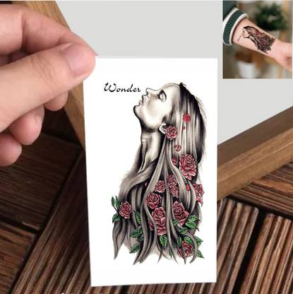 Vanvati Wonder Woman With Flower Temporary Tattoo