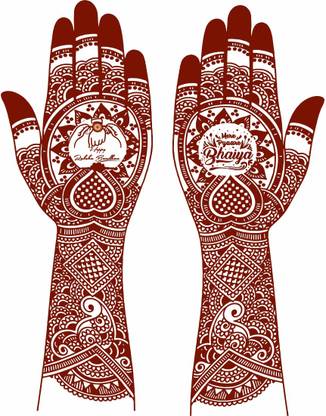 Ordershock Full Hand Om With Ganesha Mehndi Tattoo Sticker Double Both Hand Tattoo
