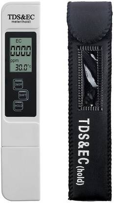 BALRAMA Water Purity Check Tester PPM Machine Indicator + Temp Display + Leather Cover for RO Service Lab Equipment Office Supplies Handheld Pen Type Portable Plastic Pocket Hydroponic Digital TDS Meter