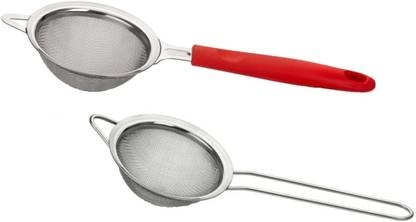 winger RED Strainer for Kitchen, Chhalni Food Strainers, Small Strainer,Tea Strainer Tea Strainer