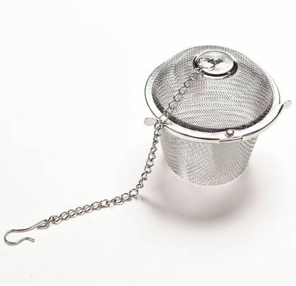 SEAHAVEN Stainless Steel Small Net Mesh Style Easy Loose Leaves Green Tea Filter Pot Infuser Strainer (4.5 cm) Tea Strainer