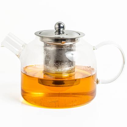 Sipologie Borosilicate Glass Tea Pot l Removable Fine Mesh Stainless-Steel Infuser & Lid Tea Urn