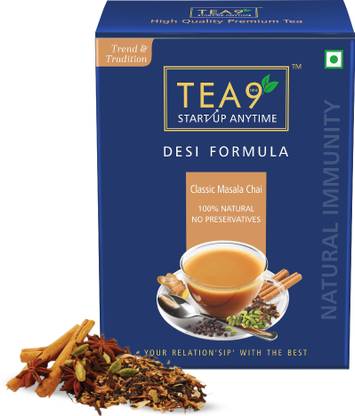 tea 9 masala Tea9 Classic Masala Chai - Desi Formula Masala Tea Box