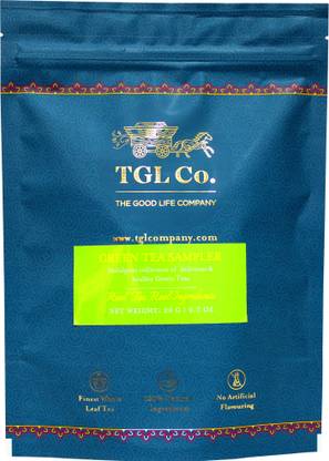 TGL Co. Green Tea Sampler Box, Tea Assortment Box | 10 Teas, 1 Pyramid Tea Bag of Each | Best of Green Tea Bags | 10 Green Tea Bags (Sampler Tea Bags, Sample Pack, Assorted Sampler Box) Assorted Green Tea Bags Pouch