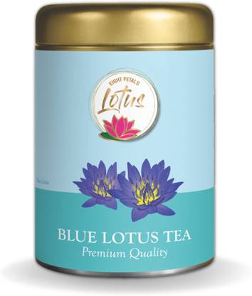 EIGHT PETALS LOTUS Blue Unflavoured Herbal Tea Tin