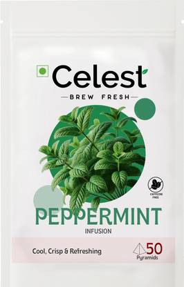 Celest Peppermint Tea - 50 Teabags | Refreshing Peppermint Leaves | Herbal Tea Pouch