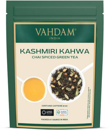 Vahdam Kashmiri Kahwa Cinnamon, Cardamom, Almond, Saffron Masala Tea Pouch