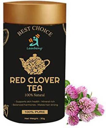 LEANBEING Red Clover Flower tea 30 g | Trifolium pratense | Good for Skin & hair Tea Box