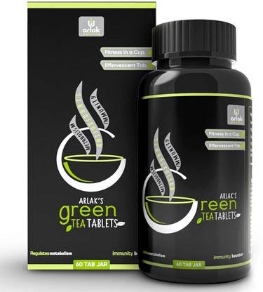 arlak Green Tea Tablet | Pack of 60 Tablets in a Jar Lemon Green Tea Plastic Bottle