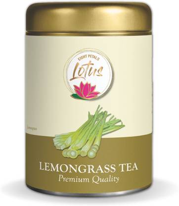 EIGHT PETALS LOTUS Lemongrass Tea |Boost Metabolism | Natural Product | Herbal Infusion Tea Lemon Grass Herbal Tea Tin